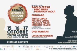 IL PREMIO ANDREA PARODI 2026 A VENT’ANNI DALLA SCOMPARSA DEL GRANDE ARTISTA SARDO
